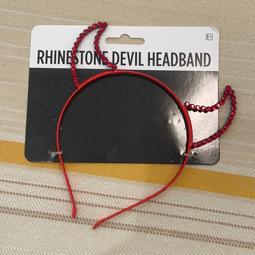 Rhinestone devil headband. Perfect for Halloween